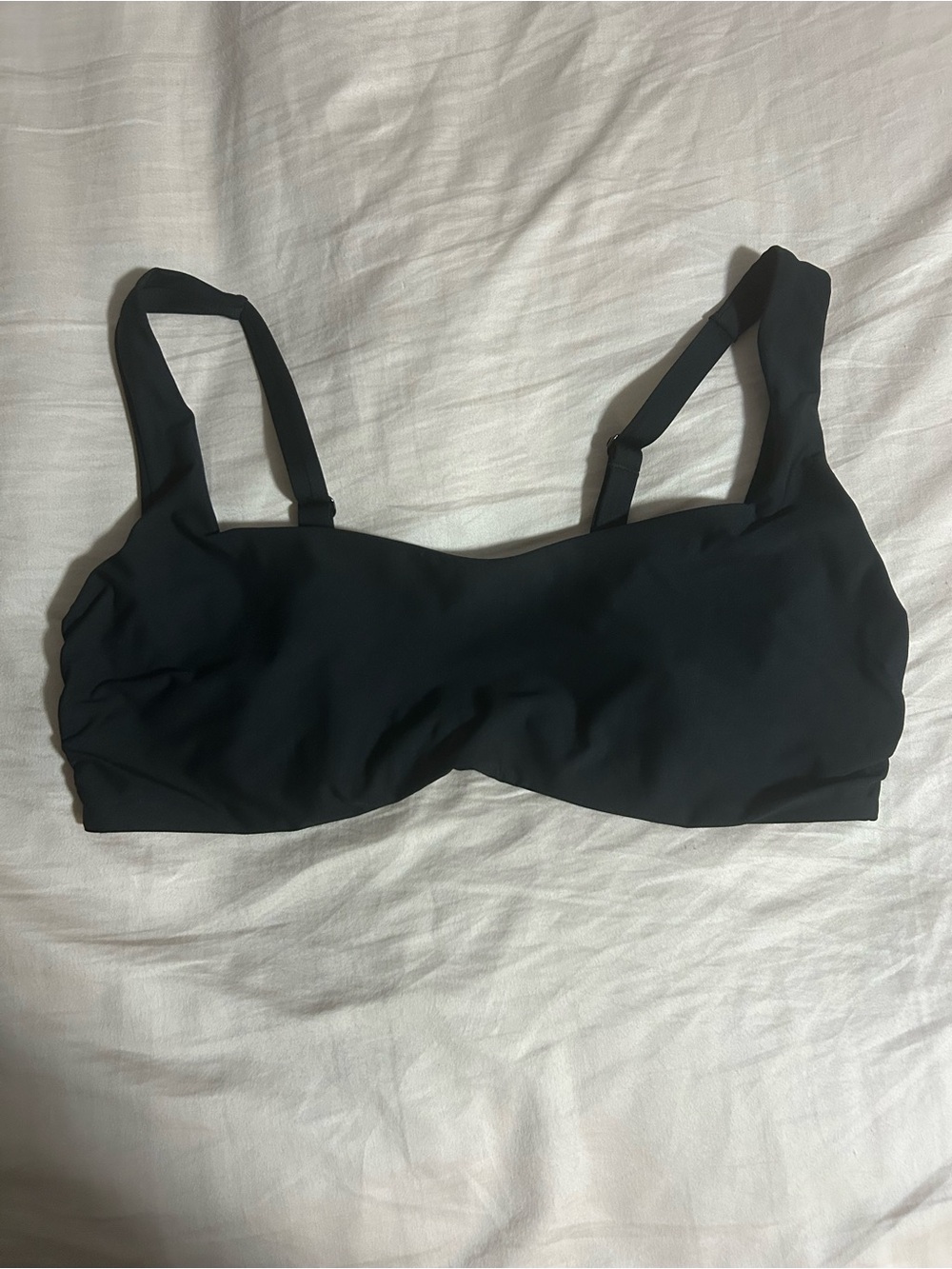 Athleta Black Bikini Top Size 38D/DD